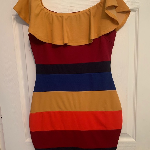 Multi Color Bodycon Dress NWT - Picture 2 of 7